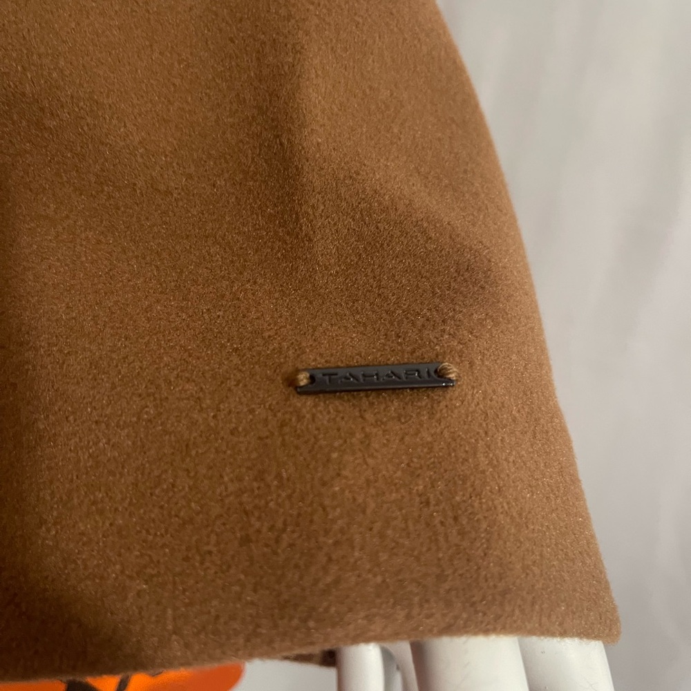 TAHARI Elegant Brown Women's Coat water resistant - Picture 6 of 17